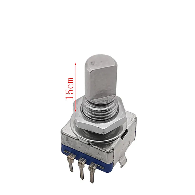 5Pcs 360 Degree Rotary Encoder EC11 Knob 20 Position 5 Pin Button Handle Length 15/20mm With A Built In Push Button Switch