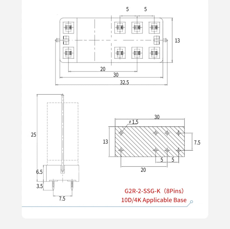 ENMG PCB Mount Solid State Relay, SSK10D6132 Miniature Pin-Type DC Control DC/AC 24V Printed Circuit Board Mount Plug-in Type.