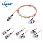 RG179 Cable 75 Ohm BNC Male Right Angle to BNC Male Plug Connector Adapter for Video Camera SDI Camcorder HD-SDI/3G-SDI/4K/8K