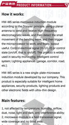 HW-MS03 2.4-5.8GHz Microwave Doppler Radar Motion Sensor - High-Precision Presence Detection Module for Arduino