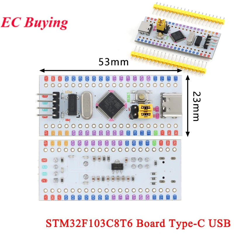 STM32F103C8T6 GD32F103C8T6 CKS32F103C8T6 APM32F103C8T6 STM32 Type-C ARM Chip Core System Development Board Module 32F103C8T6
