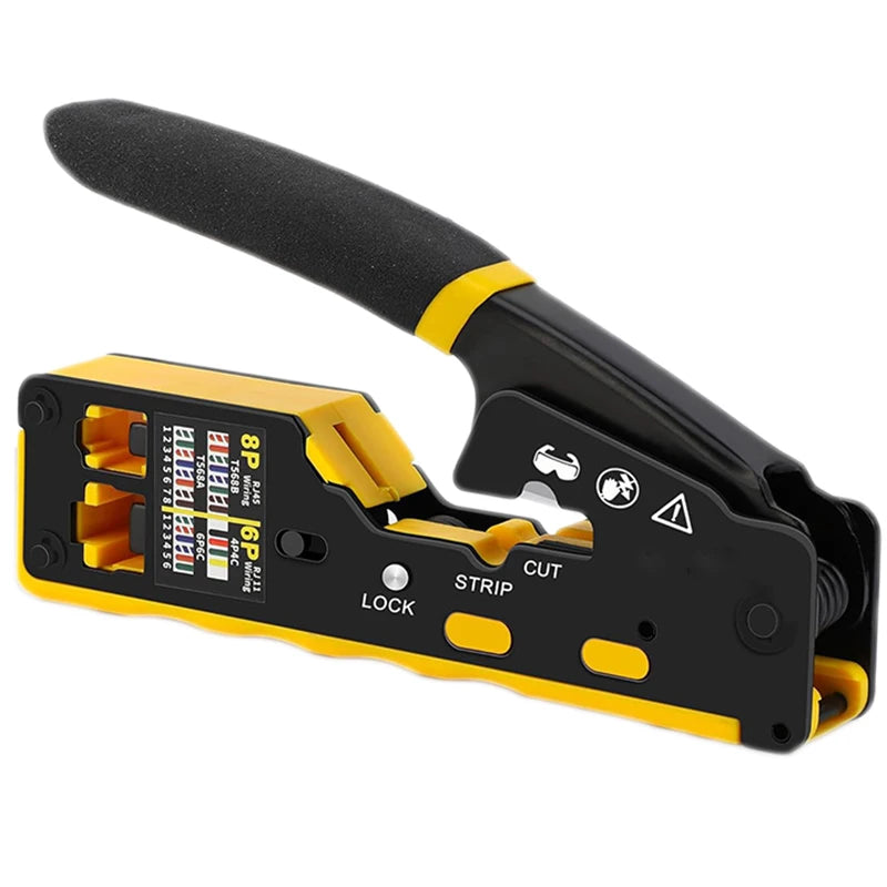 RJ45 CAT7 CAT6A Crimping Tool Connector for Cat7/6a/6/5e Network Connector Wire Cutter Wire Stripper Ethernet Crimper