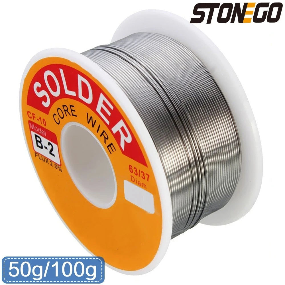 63/37 Solder Wire Rosin Core Flux 2% 50g 100g Tin Alloy Welding Line for Electrical Soldering Tools