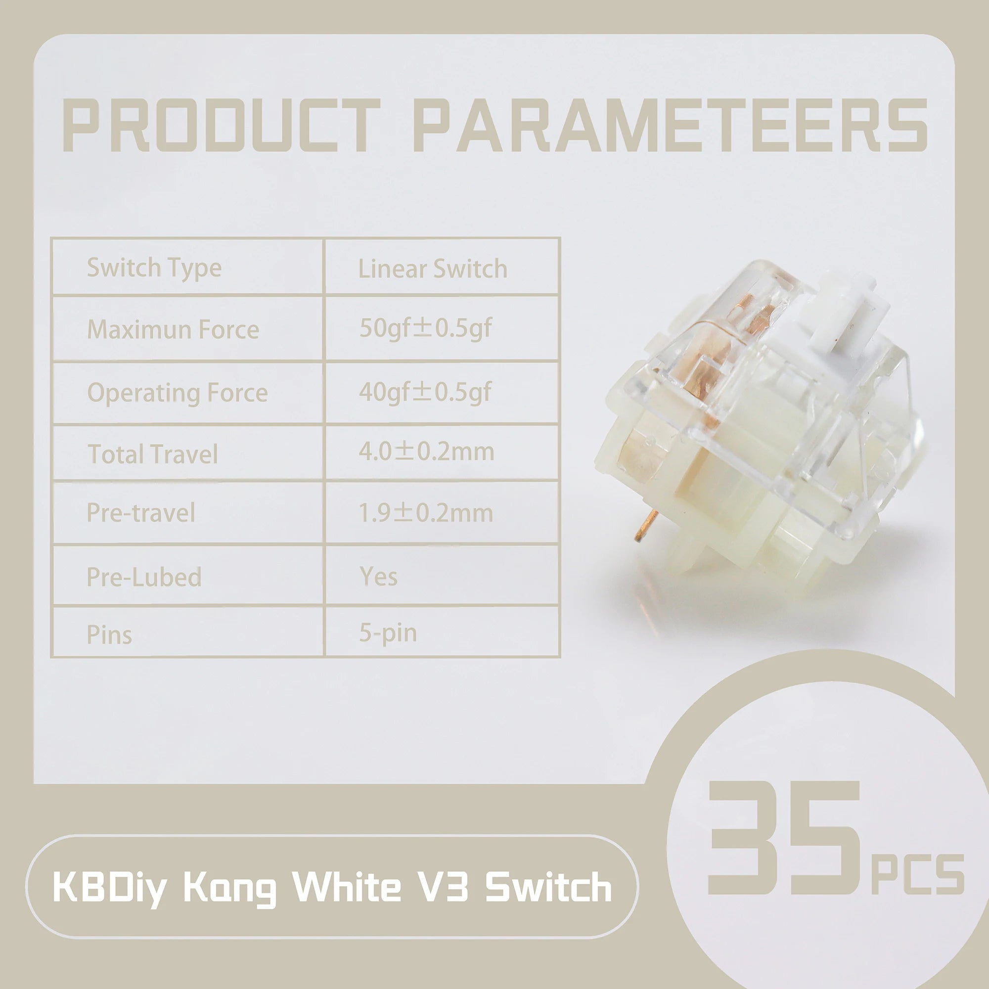 KBDiy Asura Switch Tactile MX Switches 50g for Gaming Mechanical Keyboard KIT Purple Factory Lubed Custom DIY 5Pins GMK67 Hi75