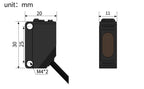GTRIC E3Z-B61 Photoelectric Sensor Retro-reflective Sensing Distance 4M NPN PNP10-30VDC Square Photo Switch With Bracket
