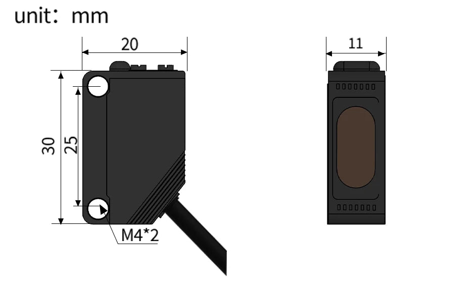 GTRIC E3Z-B61 Photoelectric Sensor Retro-reflective Sensing Distance 4M NPN PNP10-30VDC Square Photo Switch With Bracket