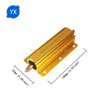 RX24 Aluminum Power Metal Shell Case Wirewound Resistor 200W 300W 500W 0.1~10K 0.22 0.33 0.5 1 2 4 8 20 30 100 200 300 500 1K 2K