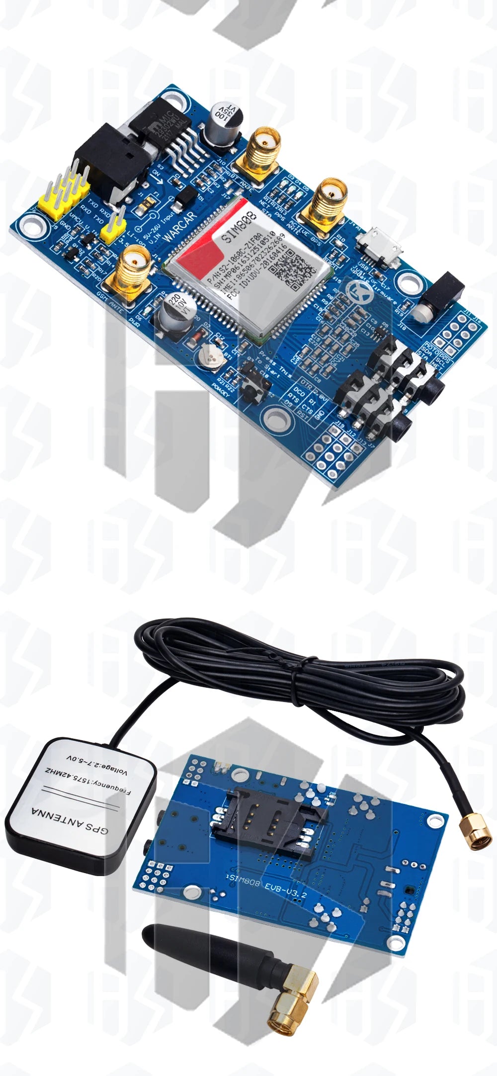 BS SIM808 instead of SIM908 module GSM GPRS GPS Development Board IPX SMA with Antenna available for Raspberry Pi for arduino