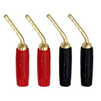 4/10Pcs 2mm Banana Plug Curved Pin Screw Sock Male Banana Plugs Audio Speaker Adapter Connector