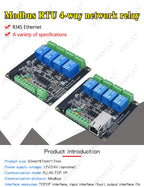 LIZAO Modbus TCP RTU Ethernet Module 4DI 4DO Relay Output RJ45 Digital Switch Input Module for PLC