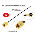 2PCS/lot MHF4 to SMA Jumper RP-SMA/ SMA Male to IPX-4 MHF4 Female Jack WIFI Antenna Extension Pigtail RG113 RF1.13 Cable Adapter