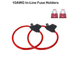 2PCS Inline Fuse Holder 10/12/14/16/18AWG Car Gauge Inline Fuse ATO/ATC Standard Blade Fuse 5A 10A 15A 20A 30A 40A Fuse Holders