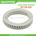 100Pcs 1206 SMD resistor 0R - 10M 1/2W 0 1 10 100 150 220 330 470 ohm 1K 2.2K 10K 100K 200K 0R 1R 10R 100R 200R 220R 330R 470R