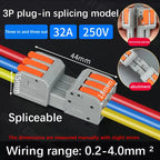 Male Female Docking Mini Quick Wire Connector Universal Compact Electrical Wiring Connectors Push-in Conductor Terminal Block