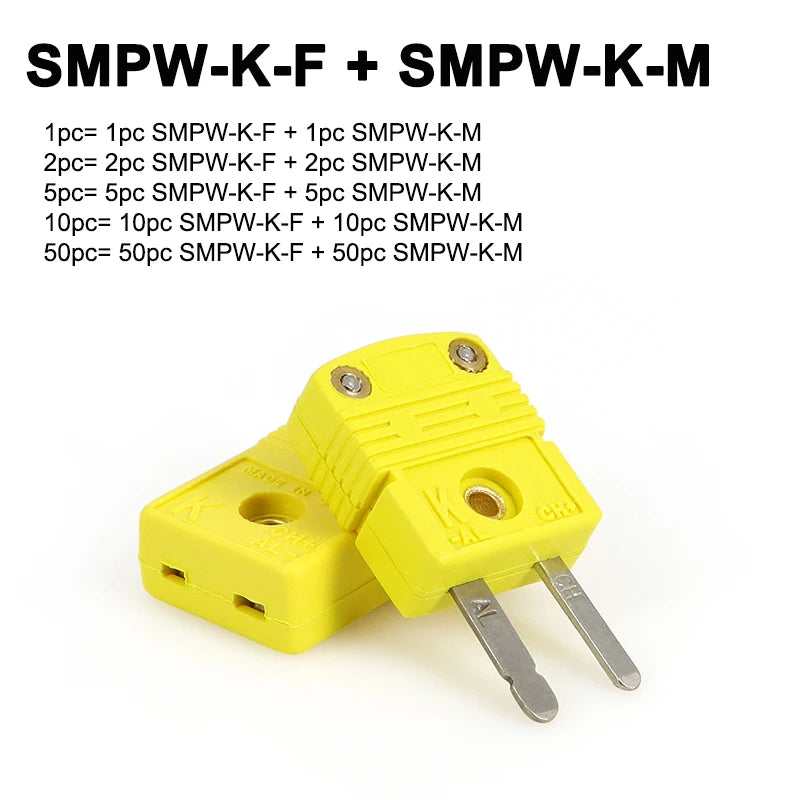 K Type Thermocouple Connector T J E N RS Type Mini Male Female Plug Socket Panel Mount Temperature Sensor Adapter 1-50Pcs