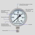 Stainless Steel Pressure Gauge Shock-resistant Radial Water Pressure 1.6Mpa Air Pressure Oil Pressure Hydraulic Vacuum Pressure