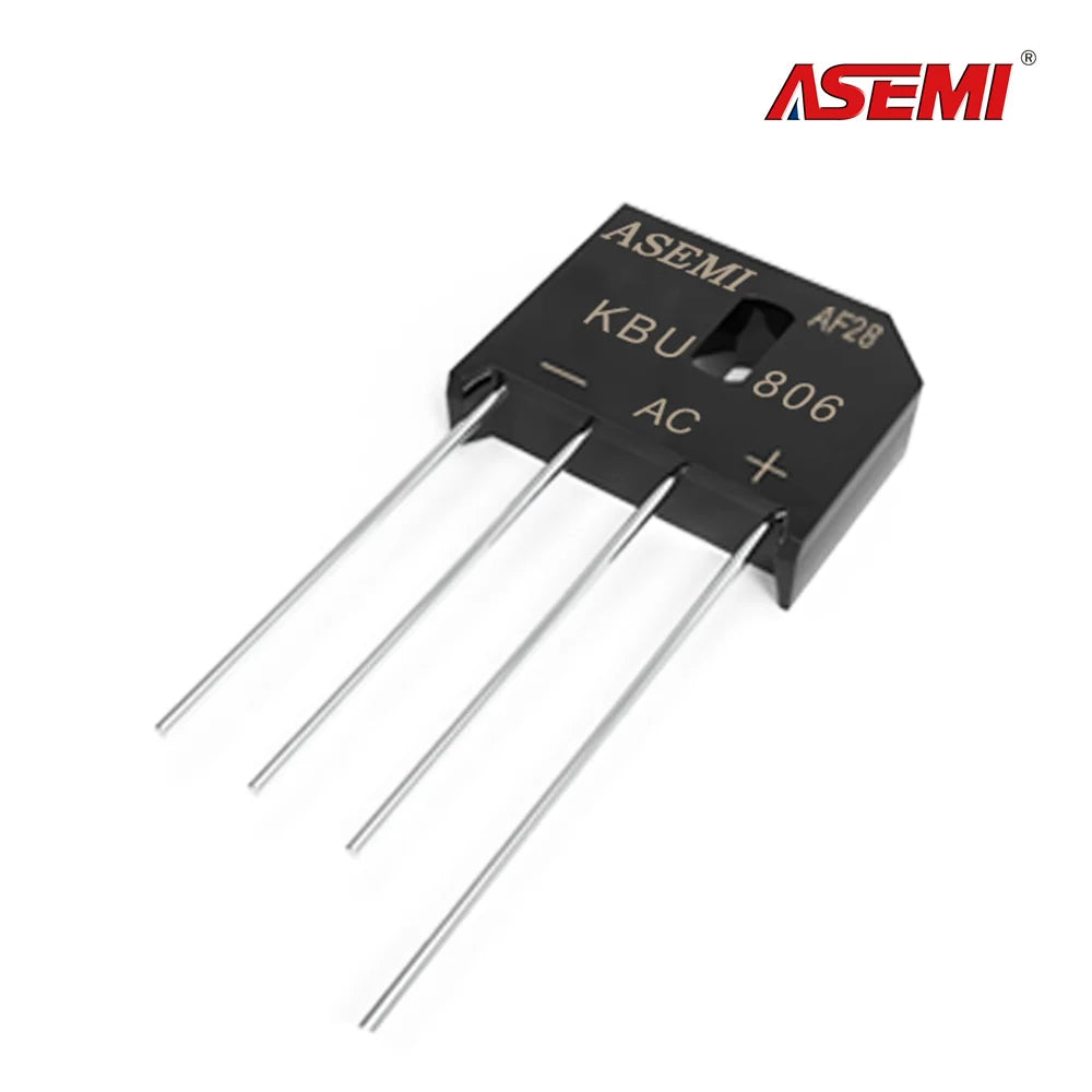 5PCS KBU608 KBU610 KBU806 KBU808 KBU810 KBU1010 KBU1510 KBU2510 Bridge Rectifier 6A 8A 10A 15A 25A 600V 800V 1000V ASEMI
