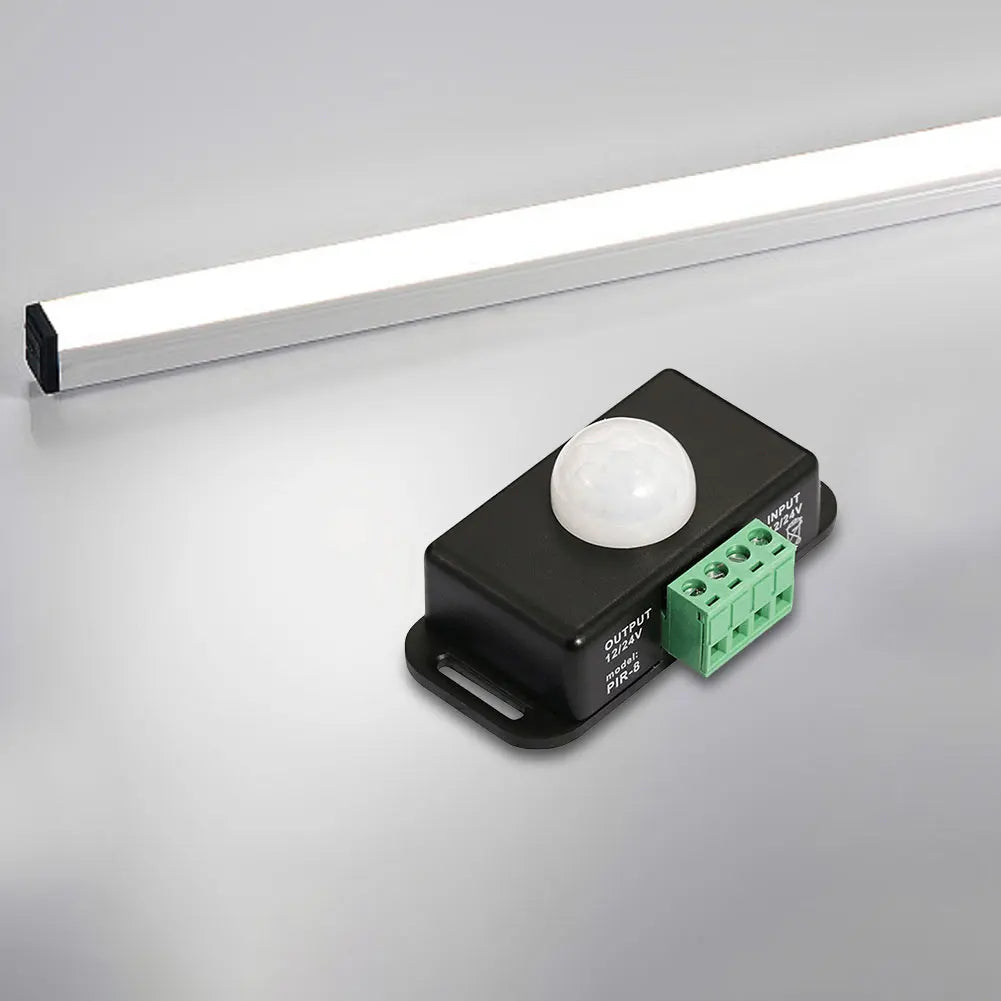 DC 12V 24V 6A PIR Motion Sensor Switch Automatic Adjust IR Infrared Detector Light Switch Module for LED Strip Light Lamp