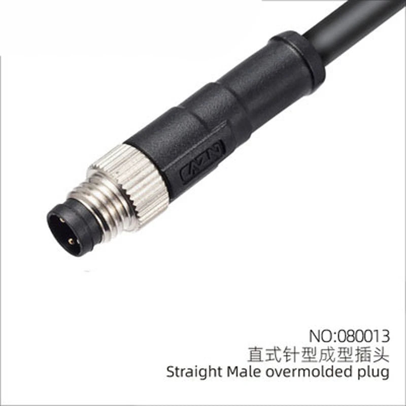 M8 Sensor Connector with Wire Waterproof 3 4 5 6 8 Pin Straight Elbow Aviation Connectors Male Female L-shaped Plug with Line