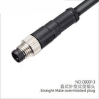 M8 Sensor Connector with Wire Waterproof 3 4 5 6 8 Pin Straight Elbow Aviation Connectors Male Female L-shaped Plug with Line