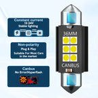 2/4/10/20 PCS C5W LED Bulb Canbus Festoon 31/36/39/41MM 12V 3030-6SMD 6500K White Car Interior Dome Reading License Plate Lights