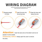 DIY GO 40PCS Lever Wire Connectors Assortment Pack Compact Splicing Connector Kit for Electrical Quick Connection Terminals