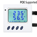 High Accuracy POE RJ45 Ethernet Temperature Humidity Sensor with Large LCD Display SNMP V1/TCP/UDP IP Network Monitoring Support