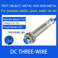 AUCHTEL M12 Capacitive Proximity Switch Level Sensor Detects Metal Liquid In Plastic Feed LJC12A3-A Series Shielded Unshielded