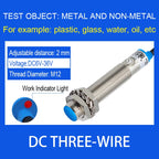 Cloweit M12 Capacitive Proximity Switch Level Sensor Detects Metal Liquid In Plastic Feed LJC12A3-A Series Shielded Unshielded