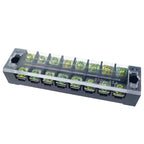 1PCS TB2508 Dual Row Thick Copper Screw Terminal Block Flame Retardant Grounding Strip Wire Connector Durable 600V 25A