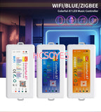 WS2812B WS2815 RGBIC LED Strip Controller Colorful-X7 Bluetooth/WIFI/Zigbee Smart Music Rhythm Sync Pixels Lighting DC5-24V