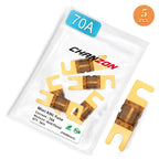 5pcs Gold Plated Mini AFS ANL Bolt Fuse 30 40 50 60 70 80 100 125 150 Amp A 5V 12V 24V 32V Car Auto Audio Bolt-on Fusee