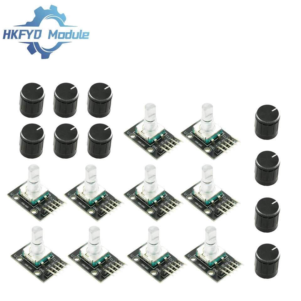 1-10PCS KY-040 360° Rotary Encoder Module – with Knob & Potentiometer, for Arduino & DIY Electronics