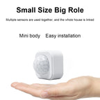 1- 10PCS Tuya Zigbee PIR Motion Sensor Detector Security Smart Life Tuya Zigbee Movement PIR Detector Needs Zigbee Gateway/Hub