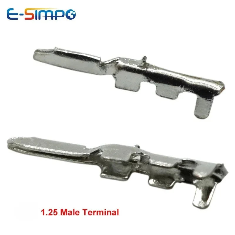 100pcs 1.25mm GH1.25 Male Female Terminals Male Crimp Pins Connectors