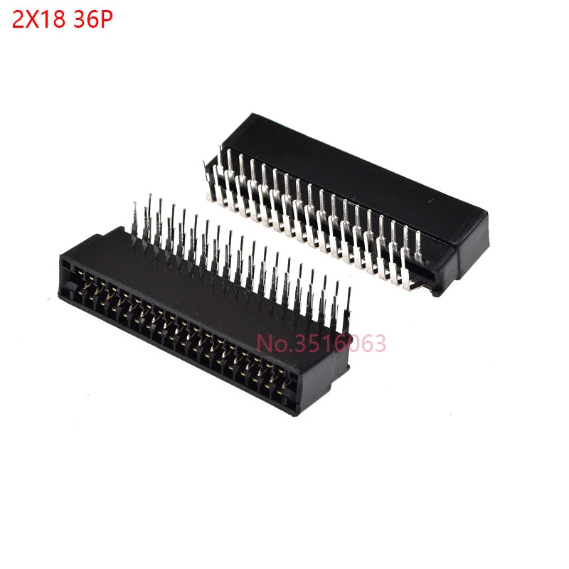 5pcs Right Angle Edge Card Connector Slot 2.54 mm Pitch 8/10/12/16/18/20/28/30/36/40/50/60/72/80/98 Pin PCB Gold Finger Socket