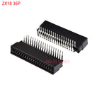 5pcs Right Angle Edge Card Connector Slot 2.54 mm Pitch 8/10/12/16/18/20/28/30/36/40/50/60/72/80/98 Pin PCB Gold Finger Socket