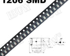 1Reel 0402 0603 0805 1206 1210 smd led Red Yellow Green White Blue light emitting diode Clear LED Light Diode Set