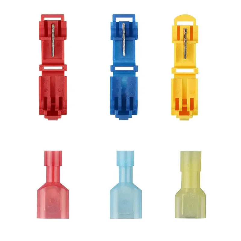 10/20/60/100Pcs T-Tap Connectors Quick Electrical Cable Connector Snap Splice Lock Wire Terminal Waterproof Crimp Wire Terminals