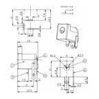 Cltgxdd 10/20/50/100pcs DC Power Jack Female Socket Connector DC005 5.5*2.1mm 5.5x2.5mm 3Pin Right Angle PCB Mount Terminal