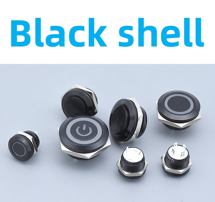 12mm 16mm 19mm 22mm Ultra Short Micro Stroke Stainless Steel Push Button Switch with LED Lamp Waterproof Self-reset/Momentary