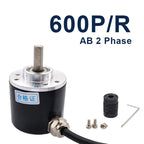 38S6G5-B-G24N Rotary Incremental Encoder AB 2 Phase Connection 50/100/200/360P/R 5-24V Solid Shaft DC Open Collector Output NPN