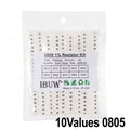 660pcs 200pcs 720pcs 4000pcs 0402 0603 0805 1206 1210 2512 smd resistor kit igmopnrq assorted kit 10k 100k 1k 1r 100r 220r 1% 5%