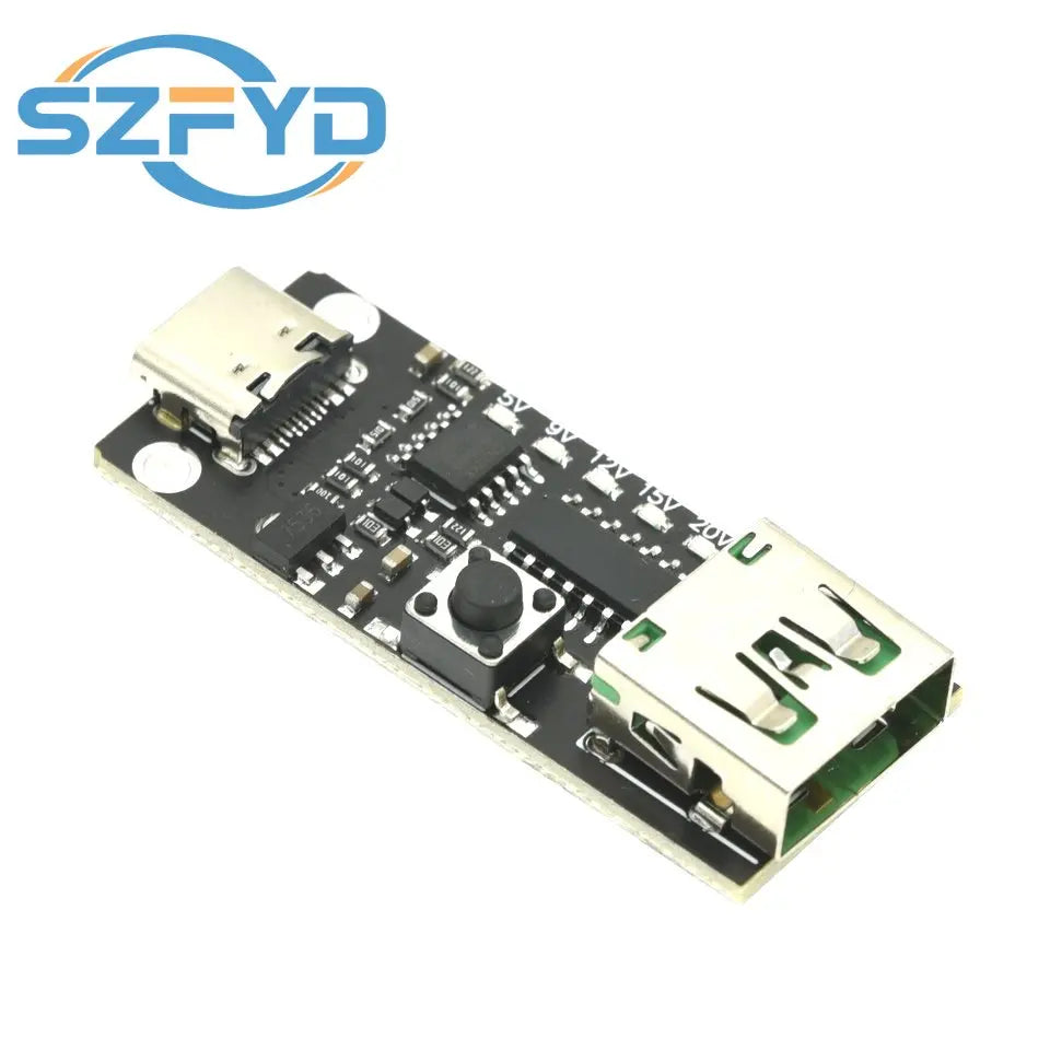 100W 5A USB-C Fast Charge Trigger Board Module PD/QC Decoy Board Fast Charge USB Type-C PD 2.0 3.0 Boost Power Module CMTPD
