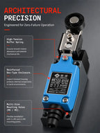 ME-8108 ME-8104 ME-8107 ME-8111 ME-8112 ME-8166-8169 Limit Switch Rotary Adjustable Roller Lever Arm Travel Switch AC250V NO NC