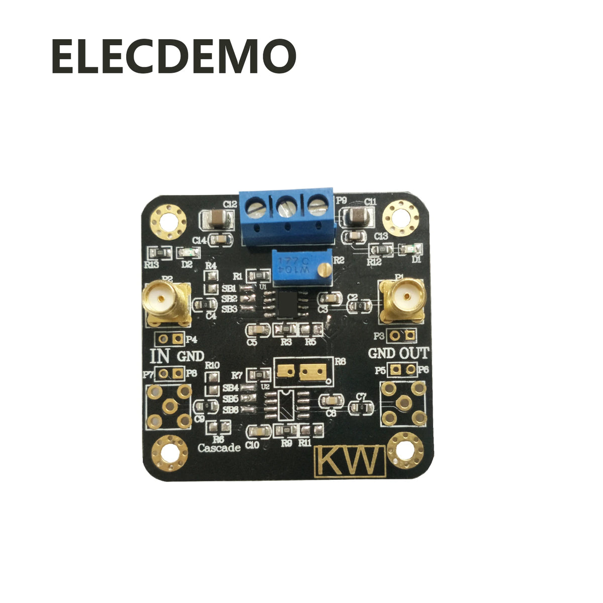 Dual Channel High Frequency Op-Amp Module, Inverting Non-Inverting RF Amplifier, High Slew Rate Low Noise, DIY PCB Kit,THS4001
