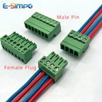 10pair/10pcs Aerial Butt Welding 2EDGRK 15EDGRK-3.5mm 2-24P Plug Male+Female Socket 28-16AWG Wire Screw Terminal Block Connector