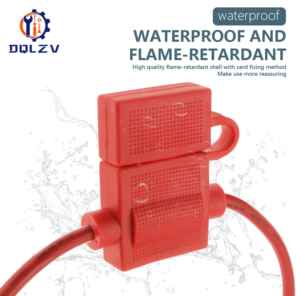 Medium 32V Car Waterproof Fuse Holder Socket 18/16/14/12/10AWG Auto Motorcycle Motorbike Blade Fuse 3A 5A 7.5A 10A 15A 20A 25A