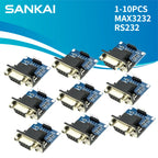 1-10PCS MAX3232 RS232 to TTL Serial Port Converter Module Female DB9 Connector MAX232 Flashing Board For Arduino
