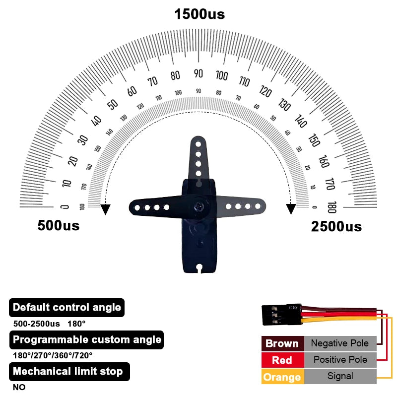 PTK 7465W MG Waterproof servo Metal gear 9g micro servo 5mm 180° robotic model aircraft fixed wing digital servo